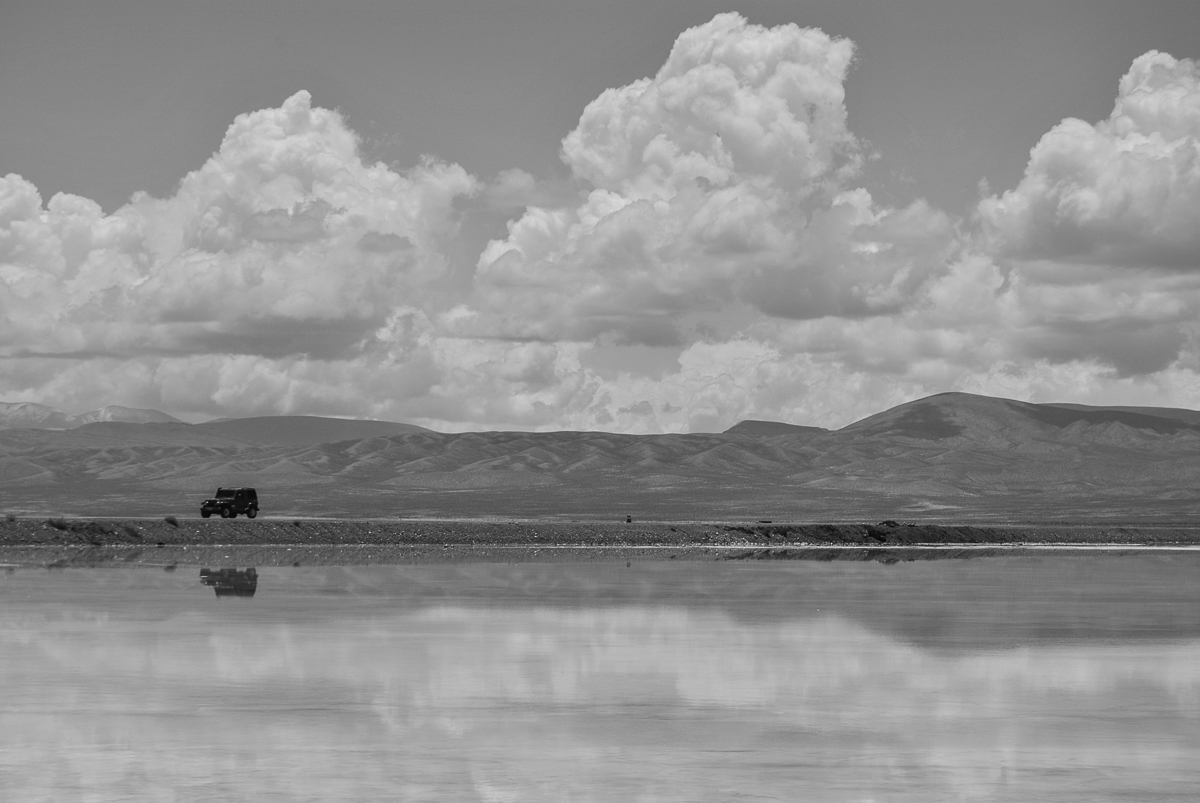 salt lake and desert Argentina